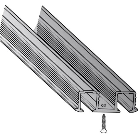 Hettich – Rail de porte coulissante encastrable double 2000mm – Aluminium pour vantaux 19mm – Installation facile à vis – Encastrement précis