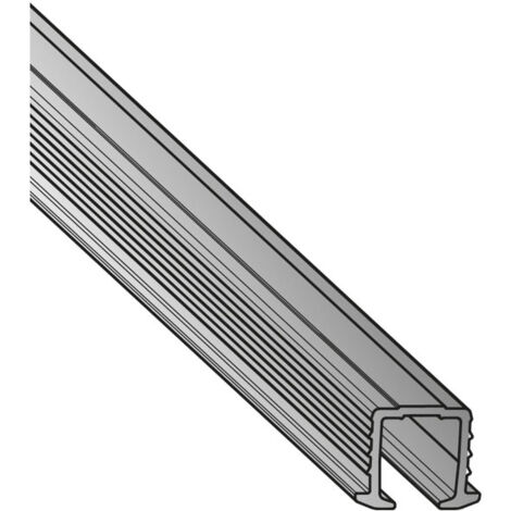 Hettich – Rail de porte coulissante encastrable 2000 mm – Aluminium – Fixation à coller – Compatible avec vantaux de 16 et 19 mm