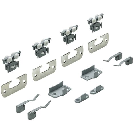 Hettich Schiebetürbeschläge Set,TopLine 110 45317, 2-T. für einlieg. Türen,20kg