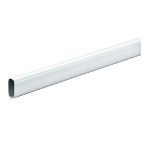 Hettich Schrankrohr für schwere Belastung Ø 30/15 x 1200 mm, oval, weiß Möbelbeschläge