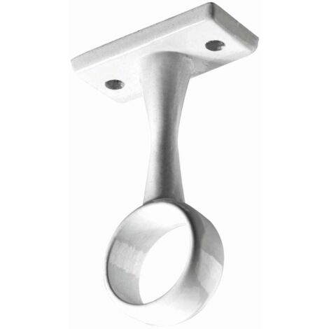 Hettich Schrankrohrmittelträger für runde Rohre Ø 20 x 63 mm, weiß Möbelbeschläge