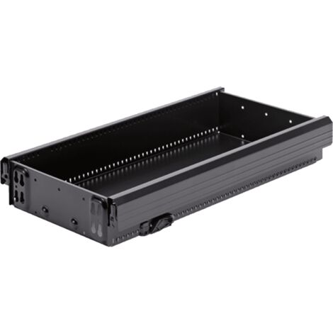 Hettich Schreibt.cont.-Stahlschubkasten,  mit OrgaLine,  Systema Top 2000 75516,  schwarz