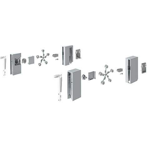 Hettich Schubkast.-Designelementadapter,  InnoTech Atira,  9196317,  mit Spreizzapfen,  grau