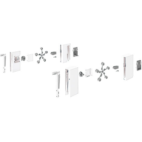 Hettich Schubkast.-Designelementadapter,  InnoTech Atira,  9196318,  mit Spreizzapfen,  weiß