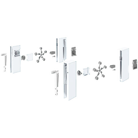 Hettich Schubkast.-Designelementadapter,  InnoTech Atira,  9196321,  mit Spreizzapfen,  weiß
