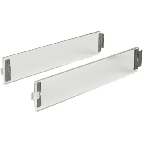 Hettich Schubkasten-Designelement, ArciTech, 9122988, NL500mm, Glas silber klar