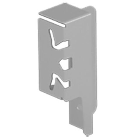 Hettich Schubkasten-Rückwandverbinder,  links,  ArciTech,  9121827,  Stahl silber