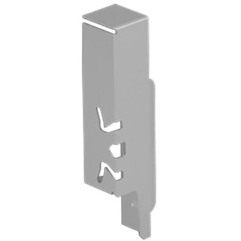 Hettich Schubkasten-Rückwandverbinder,  links,  ArciTech,  9121835,  Stahl silber