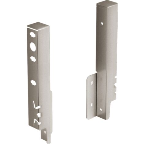 Hettich Schubkasten-Rückwandverbinder,  links,  ArciTech,  9132256,  Stahl edelstahloptik