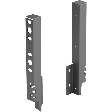 Hettich Schubkasten-Rückwandverbinder,  links/rechts,  ArciTech,  9150505,  Stahl anthrazit