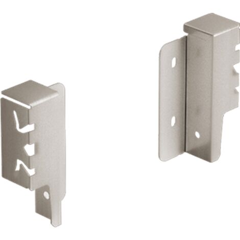 Hettich Schubkasten-Rückwandverbinder,  rechts,  ArciTech,  9132253,  Stahl edelstahloptik