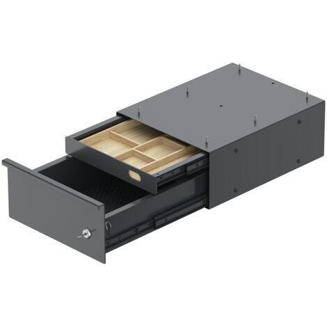Hettich Schubkastenbox DUO GRIP schwarz