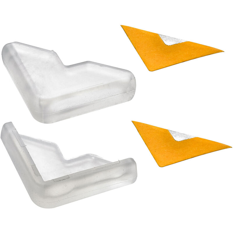 Hettich Selbstklebende Eckenpuffer, 30 x 30 x 8,5 mm, Kunststoff, transparent