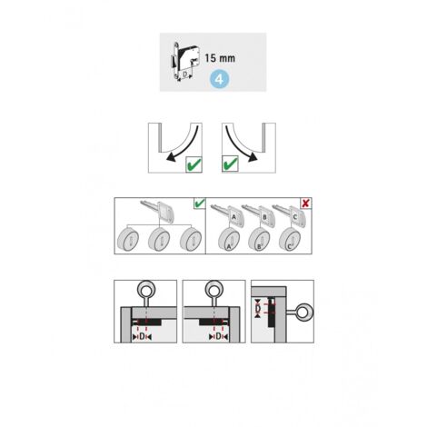 HETTICH Serrure de meuble acier en applique HETTICH 15 mm réversible