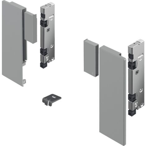 Hettich Set Verbinder für gestaltbare Front,  Höhe 187 mm,  silber,  Inlayzarge