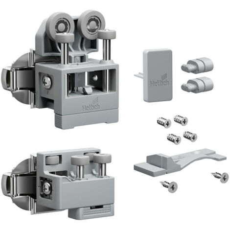 Hettich Set WLL PC, mittel, m. SA , links, grau
