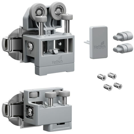 Hettich Set WLL PC, mittel, o. SA , links, grau