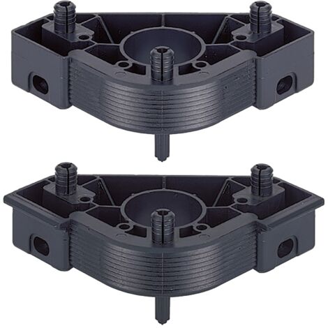 Hettich Sockelverstellfuß-Gleiter,  Planform 74668,  m.Aufnah.f.Blendenhalt.,  KF schwarz