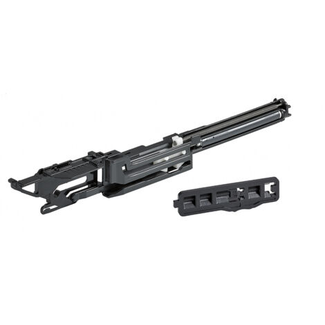 Hettich Stahlschubkasten-Selbsteinzugsgehäuse,  Systema Top 2000 9186466, links, schwarz