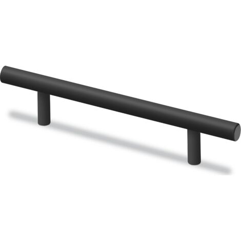 Hettich Stangengriff Hale, Bohrabstand 160 mm, L 220 mm, H 35 mm, ø 12 mm, Schwarz matt