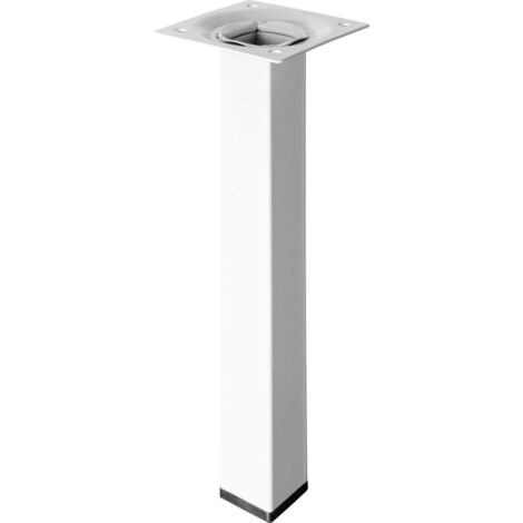 Hettich Tischbein 20 x 2,5 x 2,5 cm Stahl weiß - 1 Stück Tischbeine