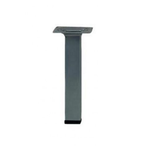 Hettich Tischbein 2,5 x 15 cm Stahl Aluminium-Optik - 1 Stück Tischbeine
