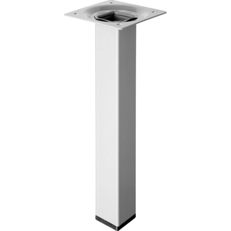 Hettich Tischbein 2,5 x 20 cm Stahl Aluminium-Optik - 1 Stück Tischbeine