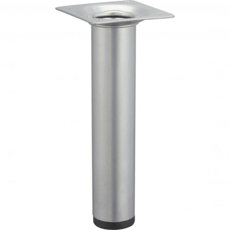 Hettich Tischbein 3,0 x 15 cm Stahl Aluminium-Optik - 1 Stück Tischbeine