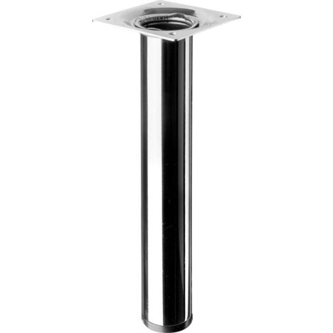 Hettich Tischbein 3,0 x 20 cm Stahl  verchromt - 1 Stück Tischbeine
