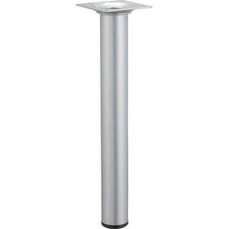 Hettich Tischbein 3,0 x 25 cm Stahl Aluminium-Optik - 1 Stück Tischbeine