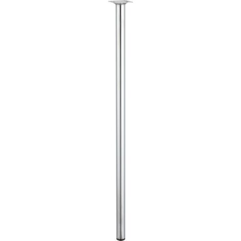 Hettich Tischbein 3,0 x 80 cm Stahl verchromt - 1 Stück Tischbeine