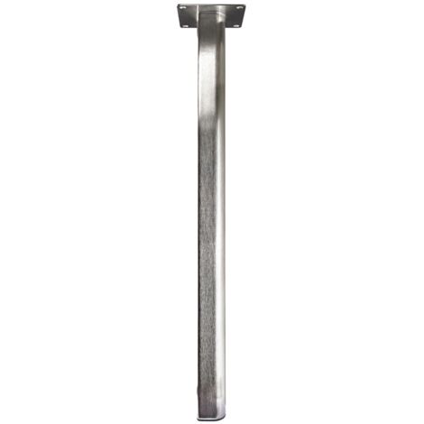 Hettich Tischbein 5,0 x 71 cm Stahl Edelstahl-Optik - 1 Stück Tischbein