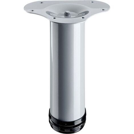 Hettich Tischbein 6,0 x 20 - 23 cm Stahl Aluminium-Optik - 1 Stück Tischbeine