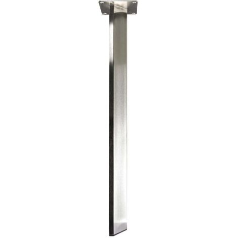 Hettich Tischbein 6,0 x 6,0 x 71 cm Edelstahl-Optik Tischbein