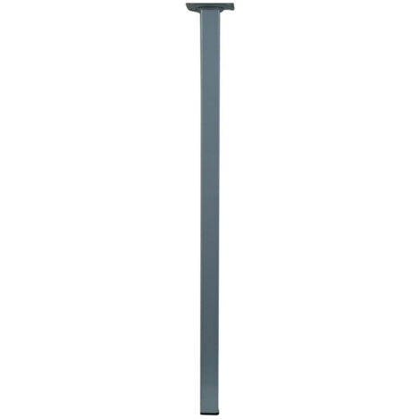 Hettich Tischbein Aluminium-Optik 25 x 25 x 800 mm Stahl, 1 Stück Möbelfüsse