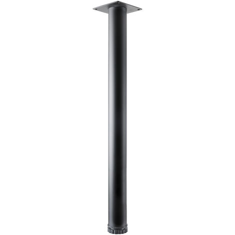 Hettich Tischbein Zela 6,0 x 70 cm Stahl schwarz - 1 Stück Tischbeine