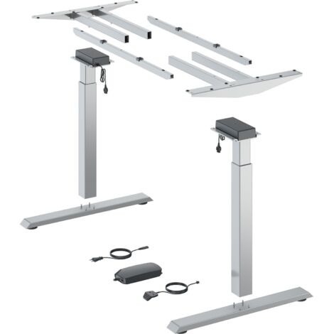 HETTICH Tischgestell Steelforce Pro 370 SLS, elektrisch verstellbar, silber