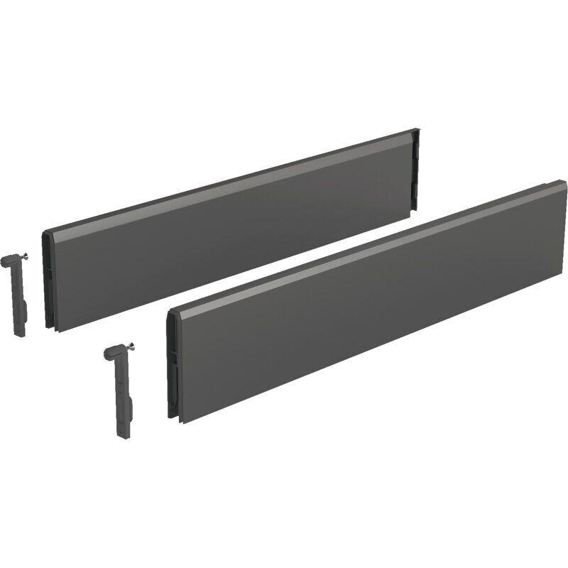 Hettich - TopSide ArciTech, 650 mm, (186/ 94, 218/126) anthrazit, links und rechts