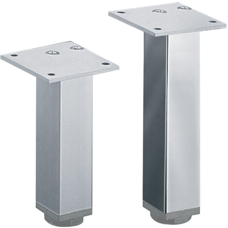 Hettich Unterbau-Möbelfuß,  30x30x120mm,  Lano SQ 30,  9119447,  silber eloxiert