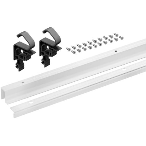 Hettich WingLine L,  Profilset mit unterer Führung,  2400,  pulverbeschichtet weiß