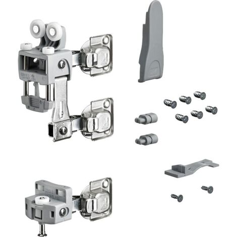 Hettich WingLne L,  Laufteilset mit unteRr Führung mit SchLeßautomatik,  25kg,  grau,  R