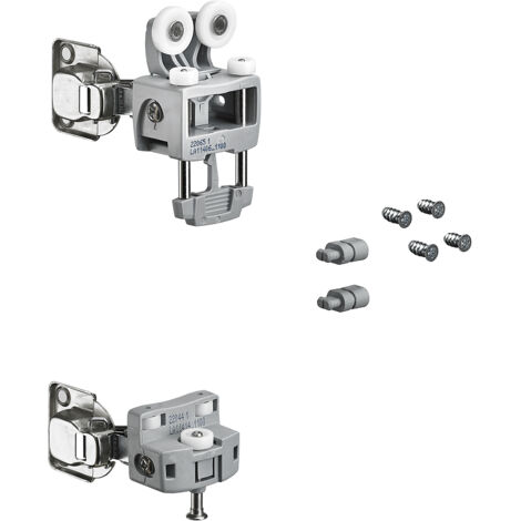 Hettich WingLne L,  Laufteilset mit unteRr Führung ohne SchLeßautomatik,  12kg,  grau,  L
