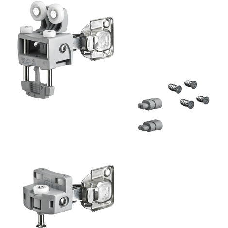 Hettich WingLne L,  Laufteilset mit unteRr Führung ohne SchLeßautomatik,  12kg,  grau,  R