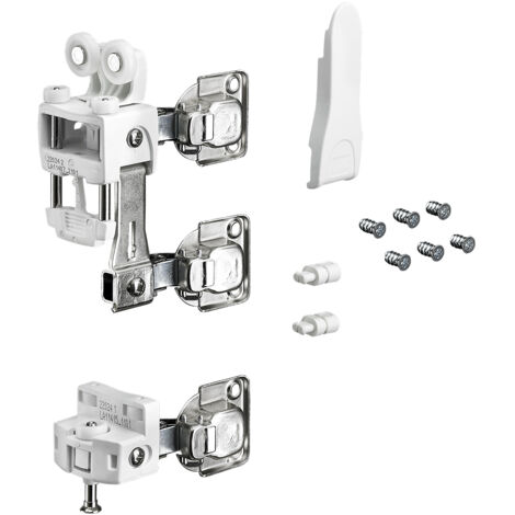 Hettich WingLne L,  Laufteilset mit unteRr Führung ohne SchLeßautomatik,  25kg,  weiß,  R