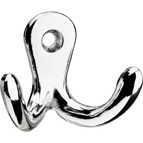 Hettich Zierhaken Zinkdruc kguss, Aluminium Optik, 1 Stück Hakenleiste