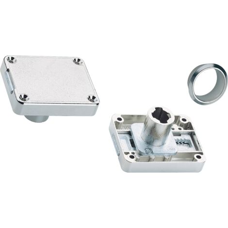 Hettich Zylinderkastenschloss,  Prestige 2000,  9078963,  D 15 - 40,  Metall,  vernickelt