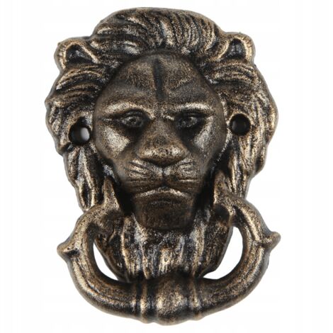 Heurtoir de porte en fonte à tête de lion