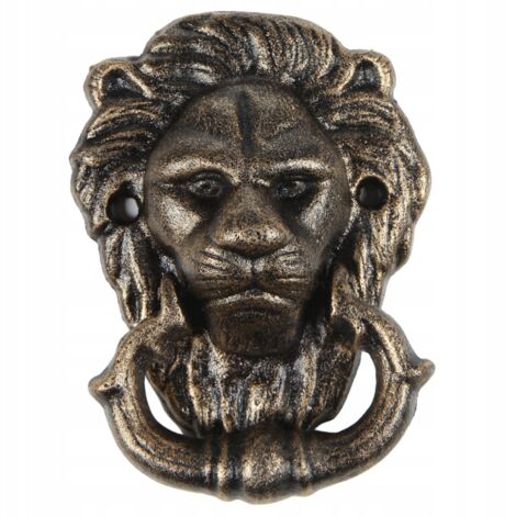 Heurtoir de porte en fonte à tête de lion