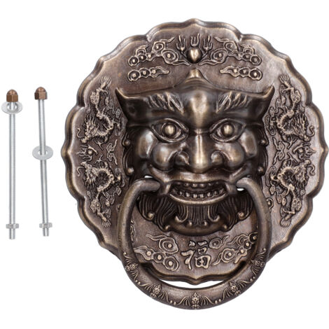 Heurtoir de porte en laiton antique, poignée de porte double, accessoire de quincaillerie.