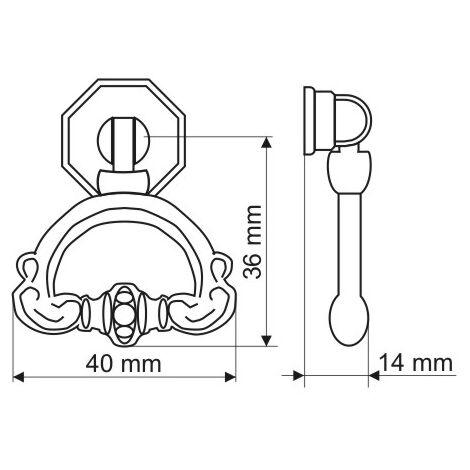 Heurtoir de porte KT01, patine sur laiton